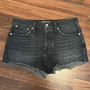 EUC Madewell Black Relaxed Denim Shorts